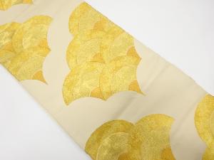 アンティーク　青海波模様織り出し袋帯(材料)